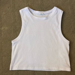 White COTTON ON Sleeveless Crop Top